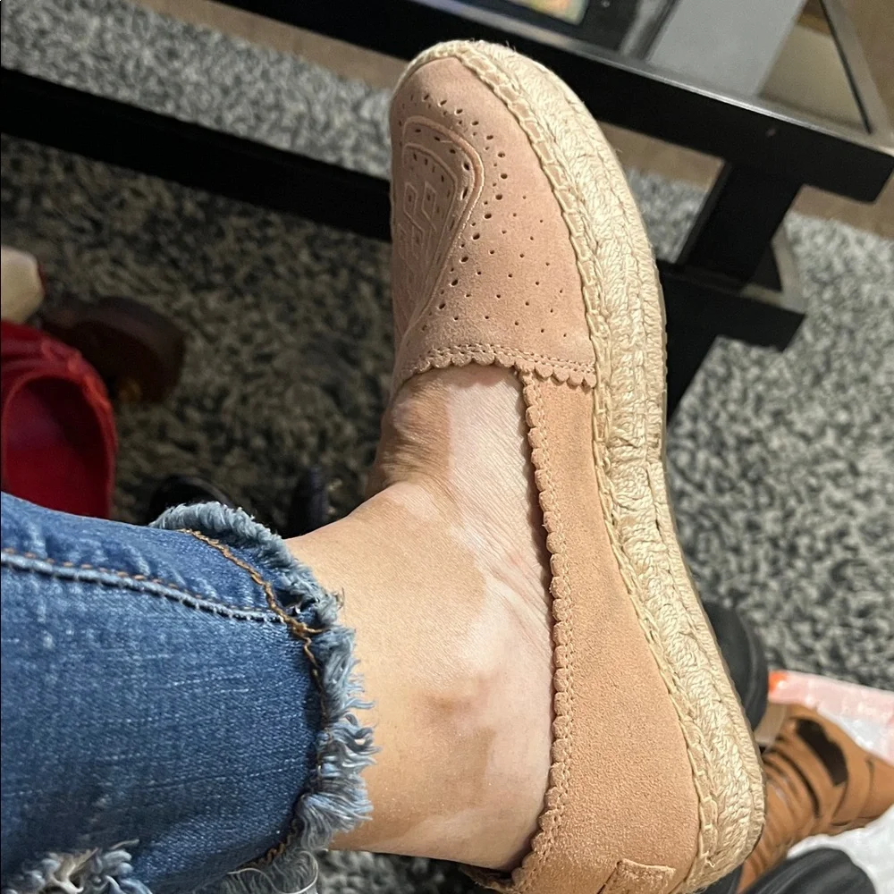Women's Espadrille Slip-On Flats - Blush Pink - size 8